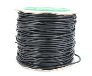 Gummisn�re, Sort 3 mm