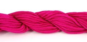 Knyttesnor, Pink polyester ca. 2 mm, 16 meter